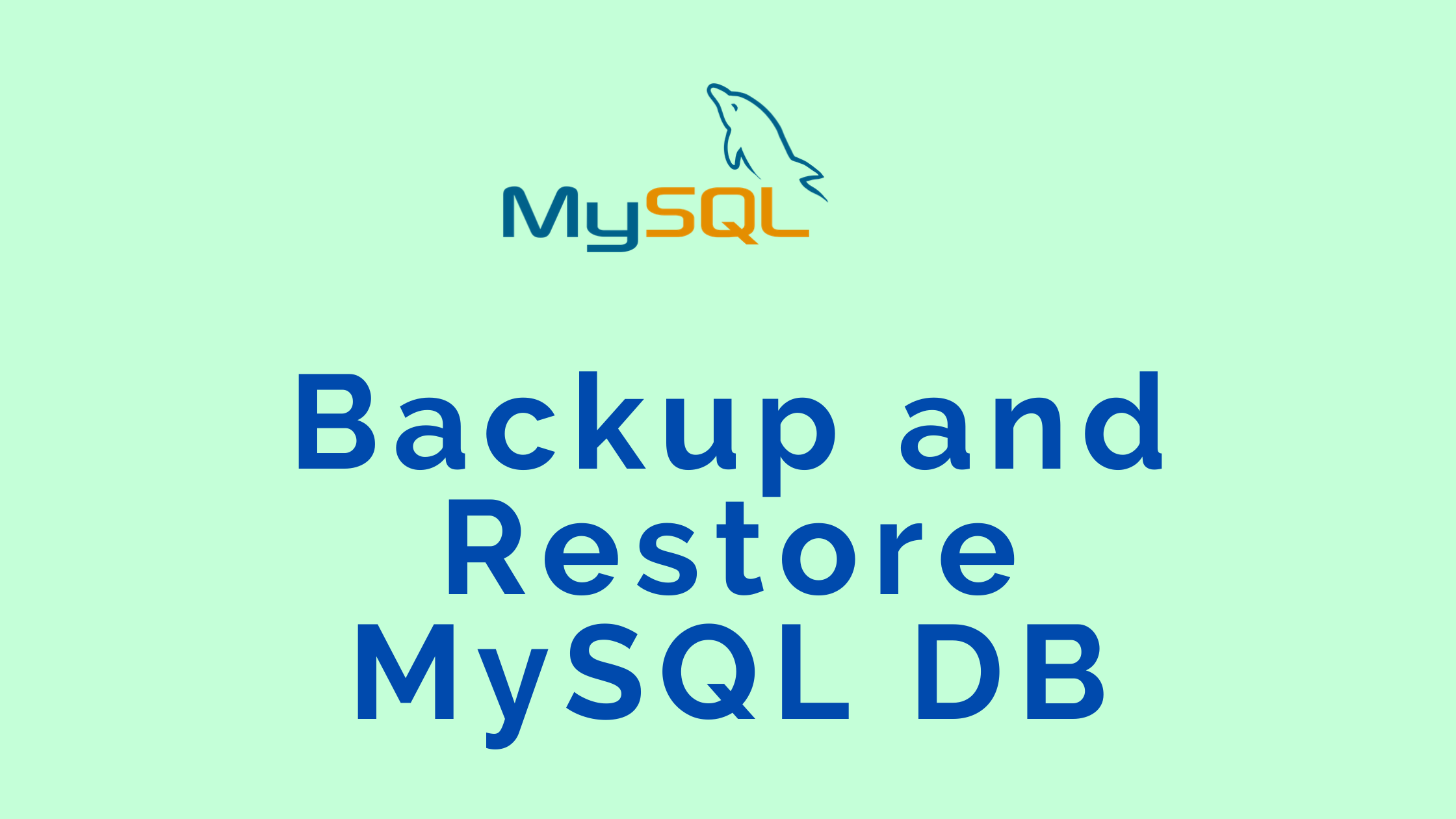 Backup and Restore MySql Database to remote server
